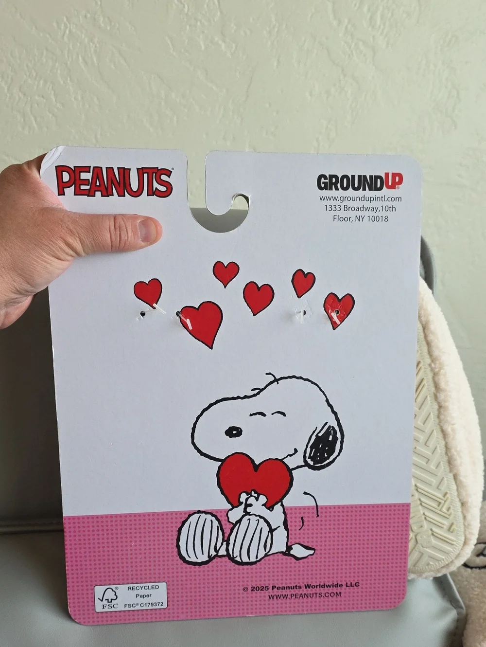 Peanuts Snoopy On Bicycle Womens slippers size medium 7/8 - Picture 4 of 6